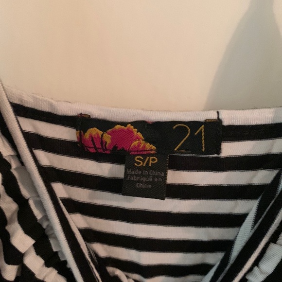 Mini Dress from 21: Adjustable Straps, Knit Fabric, Ruffled Neckline, Super Cute - Picture 3 of 5